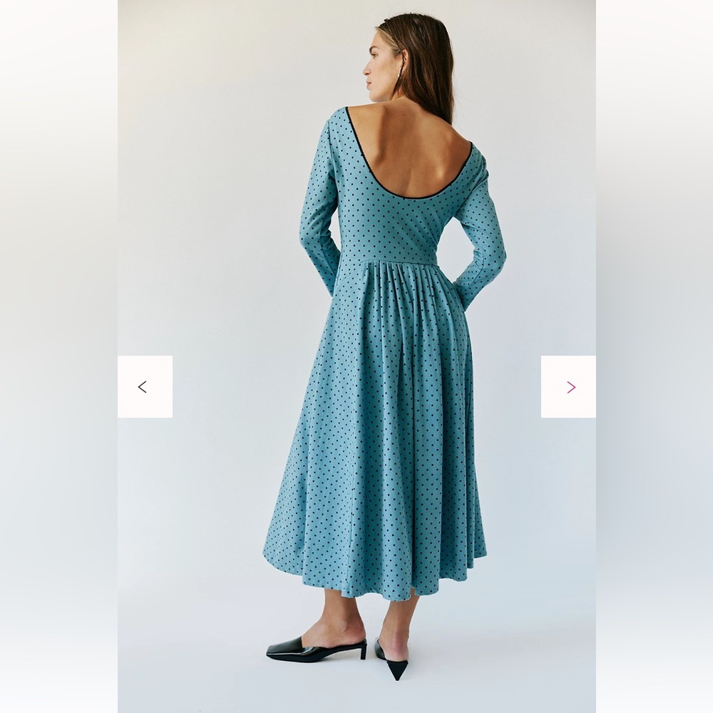 Free People Two Timin Midi Dress XS Color : Denim Combo NWT - Picture 3 of 6